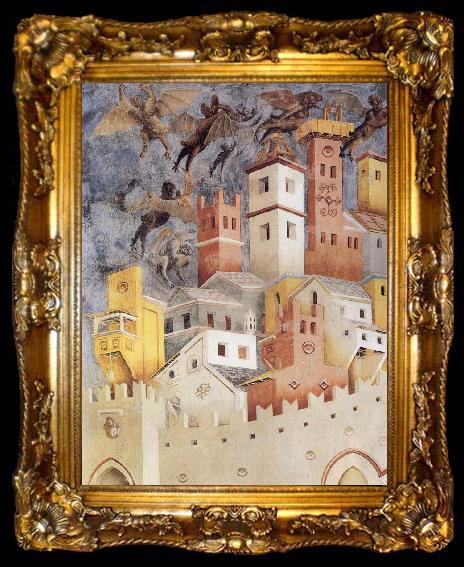 framed  GIOTTO di Bondone The Devils Cast our of Arezzo, ta009-2